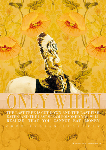 Plakat Citat "Only When"