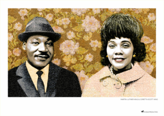 Plakat Martin Luther King & Coretta Scott King
